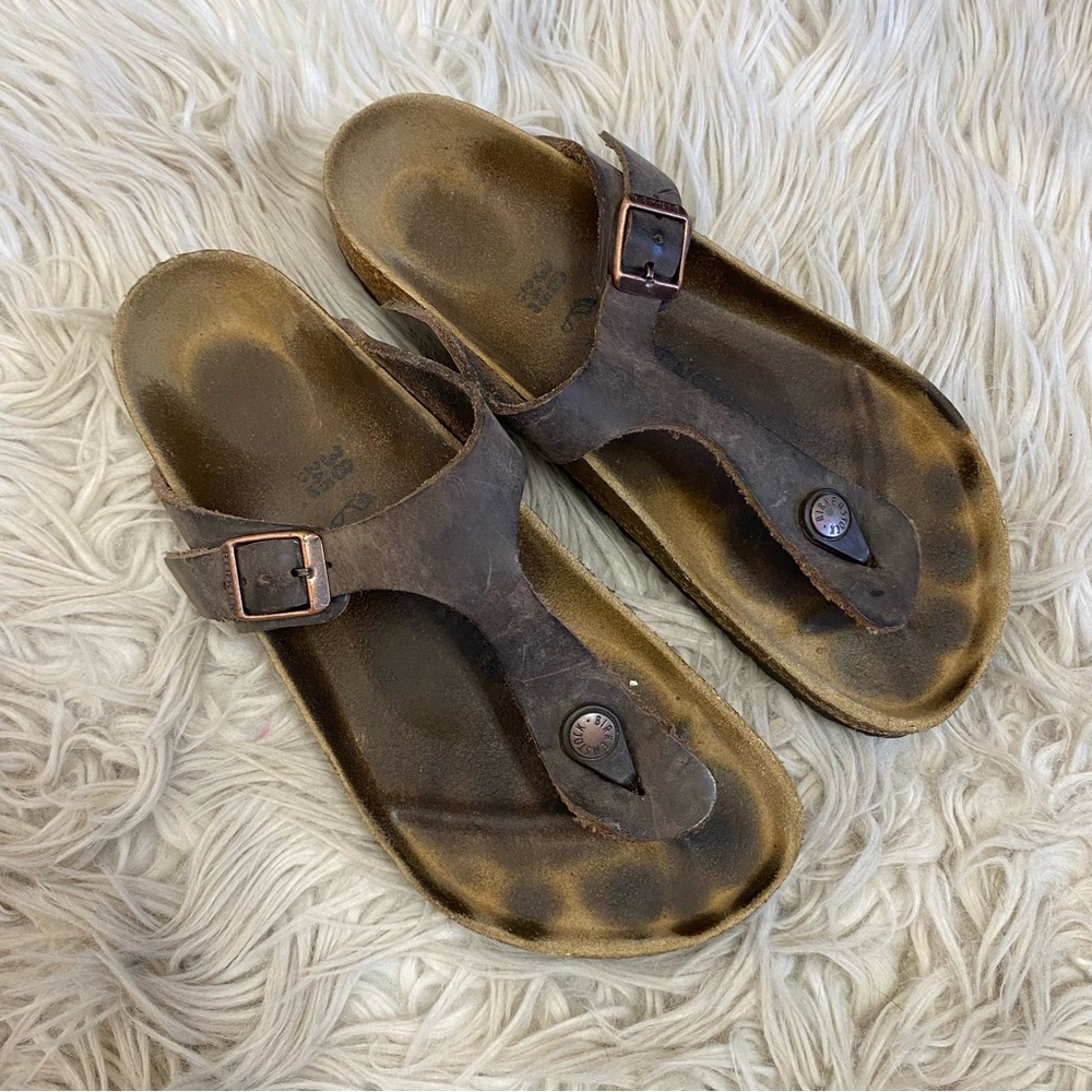 Birkenstock Gizeh Thong Sandals Nubuck Leather